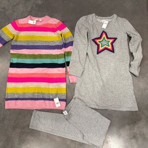 GAP Kids Pink and Gray dresses and leggings